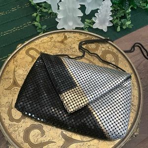 Vintage 80’s Mesh Handbag - Black, Gold, Silver